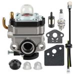 AUTOKAY RY34007 Carburetor Carb Fits for Homelite Ryobi RY34426 C430 X430 30cc String Trimmer with Spark Plug