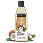 Soulflower Organic Coconut Oil Hair Growth, Long & Shiny Hair & Skin Moisturization, Face & Body Massage, Nariyal/Khopa, 100% Pure, Natural & Cold Pressed, No Mineral Oil & Preservatives, 120ml