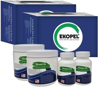 Ekopel Bathtub and Tile Refinishing Kit - Odorless Ultra Durable Bright White Gloss - 2 Coat Easy Paint On Application - Made in The USA - White Bathtub With Surround Size Kit