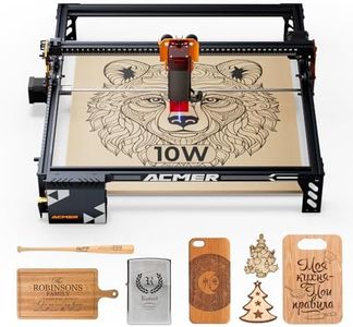 Laser Engraver Machine, P1 S Pro 10W(10000mW) Cutting Machine 380x370mm Large Area, WiFi Control, Engraves Wood Acrylic Leather Glass Metal for DIY, Crafts & for Small Business