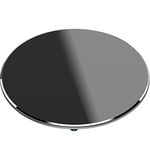 TOZO W3 Mini Wireless Charger Thinnest Fast Charging Pad with Aviation Aluminum Computer Numerical Control Technology Sleep-Friendly Black (NO AC Adapter)