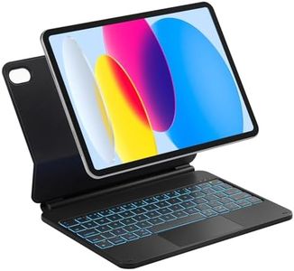 Inateck NeoMagic Magnetic Keyboard Case for iPad 11th Generation 2025 A16 11 inch, 10th Generation 10.9 inch, Keyboard with Touchpad, 7-Color Backlight, KB09119-10 Black