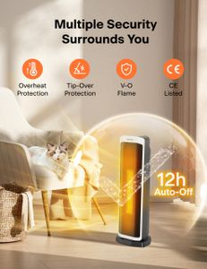 PELONIS 2-in-1 Electric Space Heater – Portable Fan & Heater