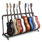 AW 9 Nine Holder Multi Guitar Folding Stand Band Stage Bass Acoustic Guitar Display Rack