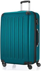 HAUPTSTADTKOFFER - SPREE - Großer Hartschalen-Koffer Trolley Rollkoffer Reisekoffer, 4 Doppel-Rollen, 75 cm, 119 L, Aqua Grün