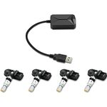 XTRONS Car USB TPMS Tire Pressure Monitor System Tyre Pressure Alarm System with 4 Internal Sensors Android Stereo DVD Radio Player