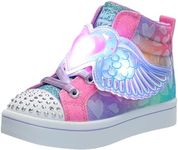 Skechers Girl's TWI-Lites Sneaker, Multi, 8 Toddler