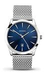 Sekonda Men's Quartz Watch with Blue Dial Analogue Display and Silver Stainless Steel Bracelet 1065.27