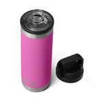 YETI Rambler 18 oz Bottle, Vacuum Insulated, Stainless Steel with Chug Cap, Wildflower Fuchsia