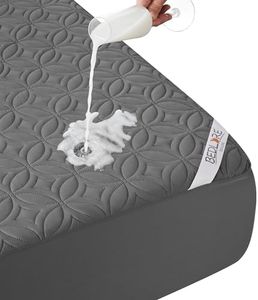BEDLORE Waterproof Double Mattress Protector, Brushed Microfiber with Upgraded TPU Layer, Deep Pocket, Hypoallergenic, Breathable, Noiseless, Oeko-tex Mattresses Cover (Gray)