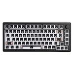 EPOMAKER Aura75 75% Mechanical Keyboard Kit, Hot Swappable 2.4Ghz/Bluetooth 5.0/USB-C Wired Gaming Keyboard Kit, with Silicone Pad, 3000mAh Battery, South-Facing LED, RGB Backlight for Win/Mac (Black)