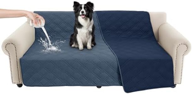 Vmeyiek 100% Waterproof Dog Bed Cover Pet Blanket 68"x82", 7-Layer Reversible Washable Bed Mat for Furniture Couch Sofa Car (Berlin Blue+Navy Blue)