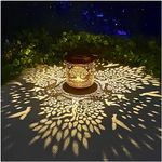 Tree of Life Solar Lanterns Outdoor Waterproof Hanging Solar Lights Big Tree Gifts for Women Men Metal Decorative LED Lanterns for Yard, Patio, Lawn, Tabletop, Pathway, Landscape, Garden Decor