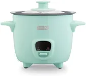 Dash Mini Ceramic Rice Cooker - Designed for Single-Serve Cooking - Compact Rice Cooker with Nonstick Removable Pot, Keep Warm Function & Easy-to-Clean Sleek Design - Aqua Ceramic