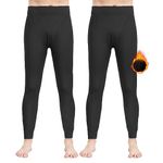 SIHOHAN Men's Thermal 2 Pack Long John Bottom Trouser for Winter Suitable for Daily Use