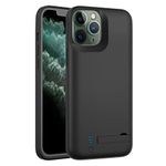 Fey Battery Case for iPhone 11 Pro, Extended Battery Power Charging Case for iPhone 11 Pro 5G 5.8" Portable Rechargeable Protective Charger Cover, 6000mAh, Perfect for Business Travel, Black