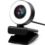 Webcam HD 1080P with Microphone & Ring Light -Vitade 960A USB Pro Computer Web Cam Video Camera for Mac Windows Laptop Gaming Xbox Skype OBS Twitch Youtube Xsplit Stream Video Calling and Recording