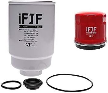 iFJF TP3018 Fuel Filter and 29539579 Screw-on Oil Filter for Duramax 6.6L 2001-2016 Chevrolet Silverado/GMC Sierra Engine Chevy TP3012 29531007