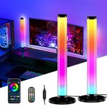 YAMYONE 360°Smart RGB Lightbar, 16.5’’ LED Gaming Lights with 16 Mil. Color, Sync with Music TV Backlight, APP Remote Control Ambient Lamps Indoor Decor for Party Festival Game LED (16.5’’ - Round)