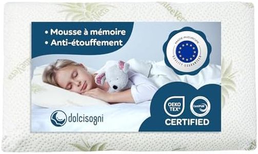 Oreiller Enfant 30x50 Memoire de Forme Oeko-TEX®, Épaisseur 5,5 cm, Oreiller Enfant 3 Ans et 2 Ans, Coussin Bebe Lit à Mémoire de Forme, Petit Oreiller Enfant Maternelle, Oreiller Bébé 50x30