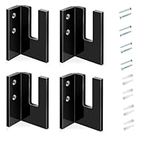 SAHENITEANA 4 Packs Skateboard Wall Mount Display, Acrylic Snowboard Wall Rack Stand, Suitable for All Types of Skateboard Garage, Living Room, Bedroom Display Racks (Black)