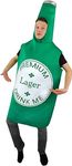 Adults Beer Bottle Costume x1 - Large Green Lager Bottle With Drink Me Label - Funny Novelty Fancy Dress Outfit Oktoberfest, Bavarian, Beer Festival, Stag Nights