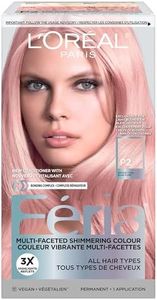 L’Oréal Paris Feria Multi-Faceted Shimmering Permanent Hair Dye, P2 Smokey Pink, Permanent Hair Color for Long Lasting Hair Dye with Bonding Complex Conditioner, Pack of 1 (Packaging May Vary)