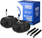 Corki Cycles 27.5 Mountain Bike Tube 27.5 x 2.125 2.2 2.25 2.3 2.35 2.4 Presta Valve 48mm, Butyl Rubber 650B Bike Inner Tube 2 Pack