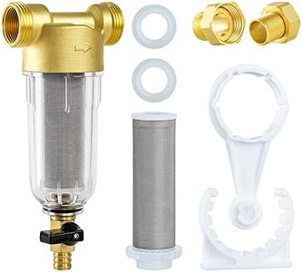 Turboyhood 50 Micron Sediment Filter, Sediment Filters For Well Water,Sediment Water Filter,Spin Down Water Filter, Whole House Water Filters for Well Water,Washing Machine Water Filter BPA Free