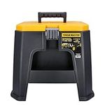 Tool Box Step Stool 11 Litres Capacity Portable Toolbox with Removable Tray & Compartment Organiser For Home Improvement Improved Safety Performance Black & Yellow TOUGH MASTER