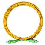 OpZonik 3M SC APC to SC APC Fiber Optic Patch Cable Single Mode Simplex Optical Patch Cord 9/125µm Fiber Optic Cable SC APC-SC APC 3 Meter (9.8ft)