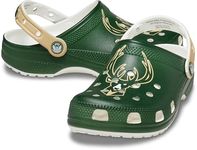 Crocs Unisex-Adult NBA Classic Clogs, Basketball Gifts, Milwaukee Bucks, 4 Men/6 Women