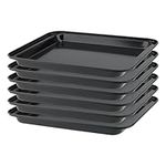 KEILEOHO 6 PCS 24 x 18 x 2cm Black Essentials Baking Tray Set, 9.4 x 7 Inch Rectangle Carbon Steel Roasting Pan Sheet, Oven Non Stick Tins for Cooking Toaster