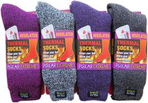 Polar Extreme Thermal Sock Extra Heavy Acrylic Winter Marled Socks 2-Packs Random Colors, Multicoloured, Large