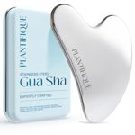 PLANTIFIQUE Stainless Steel Gua Sha Facial Tool - Anti-Aging Guasha Tool Face Massager for Tension Relief, Reduced Puffiness, and Lymphatic Drainage, Skincare Body Gua Sha