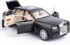 RAMPKD Exclusive Alloy Metal Pull Back Die-Cast Car 1:32 Rolls Royce Phantom Diecast Metal Pullback Toy Car with Openable Doors & Light, Music Boys Gifts Toys for Kids, Multicolor(Design-3)