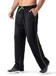 MAGNIVIT Men's Warm-Up Pants Athletic Running Training Jogging Sport Pants with Pockets Black