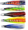 Kmucutie Set of 5 pcs Trolling Skirt Lures Marlin Tuna Dolphin Mahi Durado Wahoo Big Game deep sea Fishing Lure (Only 5 pcs Lure)