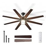 Amico Ceiling Fans with Lights, 66'