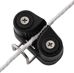 VTurboWay Cam Cleats with Wire Flaired Leading Ring(Black), Plastic Cammatic Cleats, Composite 2 Row, Boat Pilates Equipment Fast Entry, Maximum for line:15mm Diameter，Minimal for line:3mm Diameter