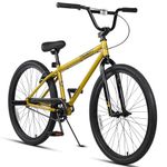 cubsala 24 Inch BMX Race Bike Trident Bicycles Beginner-Level to Advanced Riders with 2 Pegs Trick Cycling and Professional Riding, Gold