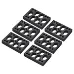 PATIKIL 12mm (0.47") Skateboard Riser Pads, 4 Pack Plastic Longboard Riser Pads Angled Wedge Shock Pads for Skateboard Truck, Black