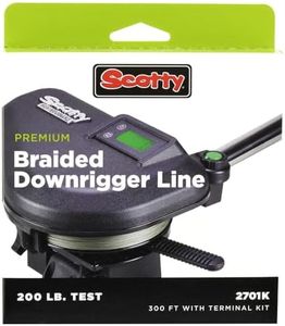 Scotty #2701K Power Braid Downrigger Line (200-Pound Test) 300-Foot Spool w/ Kit, Black