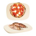 ROCKSHEAT Pizza Stone, Unique Shape 15.8" x 12" x 0.6" Large Pizza Stones for Oven Grill BBQ, Heavy Duty Cordierite Baking Stone for Pizza & Bread & Cookies, Innovative Irregular Design Cooking Stone