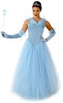 Princess Paradise Women's Princess Cynthia Deluxe Costume, Blue, Medium