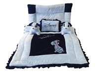 Pinks & blues Full Sleeping 5 Piece Baby Bedding Set with 2 Side Pillows in a Shape of Disney Toys (0 48 Months, Sky Navy, Faux Fur)