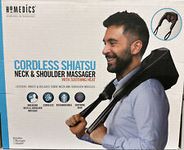 NEW HoMedics Cordless Shiatsu Neck & Shoulder Massager w Heat 3 PROGRAM NMS-730H