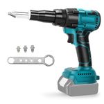FormiPow Cordless Rivet Nut Gun Compatible with Makita 18V Battery, Brushless Electric Rivet Gun with LED Light, Portable Rivet Gun Kit With 3.2/4.0/4.8mm Adapters and Wrench (No Battery)