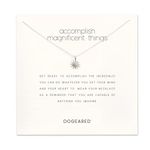 Dogeared Accomplish Magnificent Things Necklace 16", One Size, Sterling Silver, Gold Filled, No Gemstone