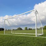 QUICKPLAY Q-Fold Match Football Goal | 30-Second Folding Design for Easy Setup | Portable Weatherproof Goal Post for Adults & Kids [Single Goal]